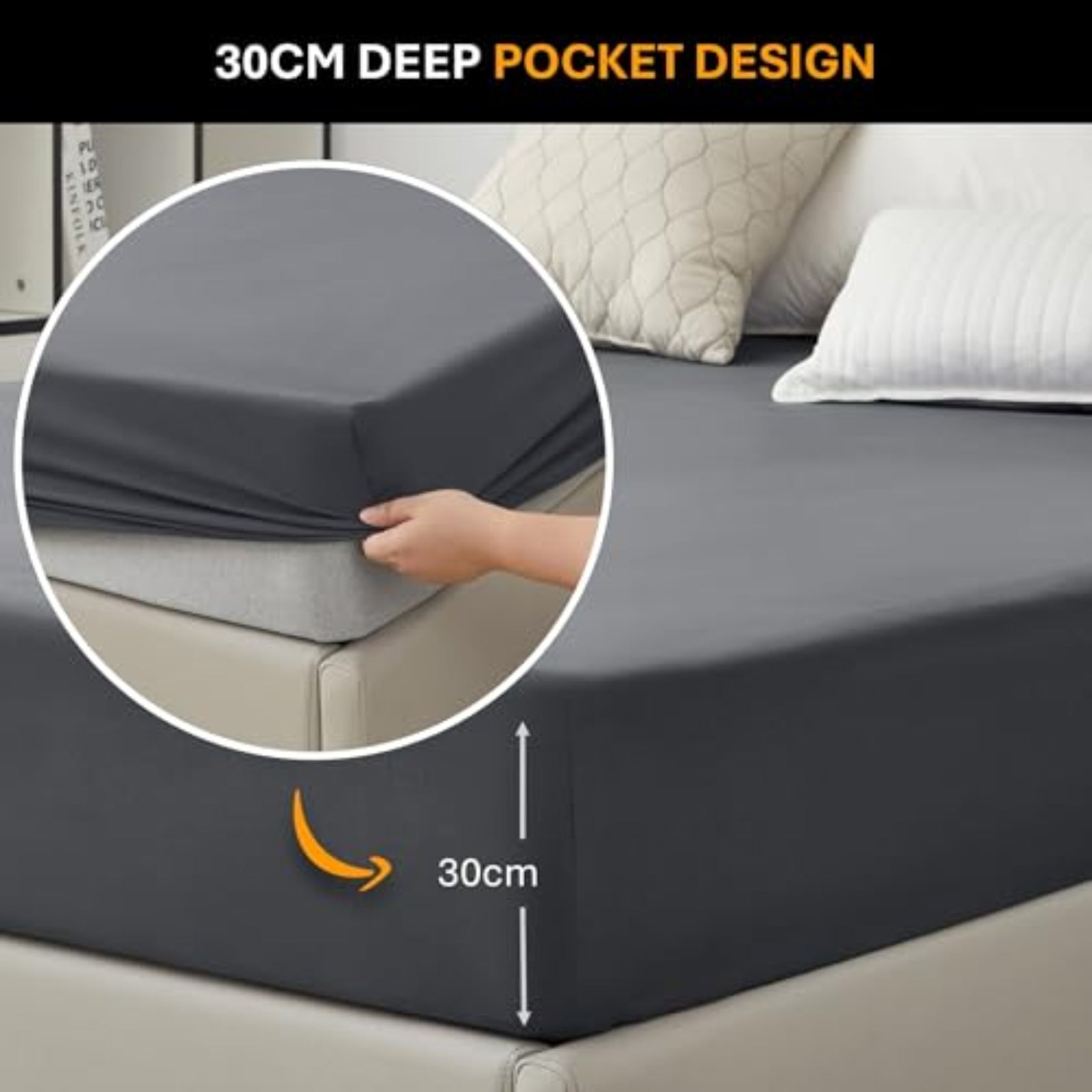 30CM Deep Pocket Design Fitted Sheet