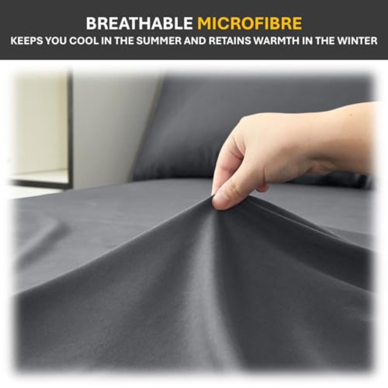 Pillowcases with hypoallergenic fabric makes them suitable for sensitive skin.