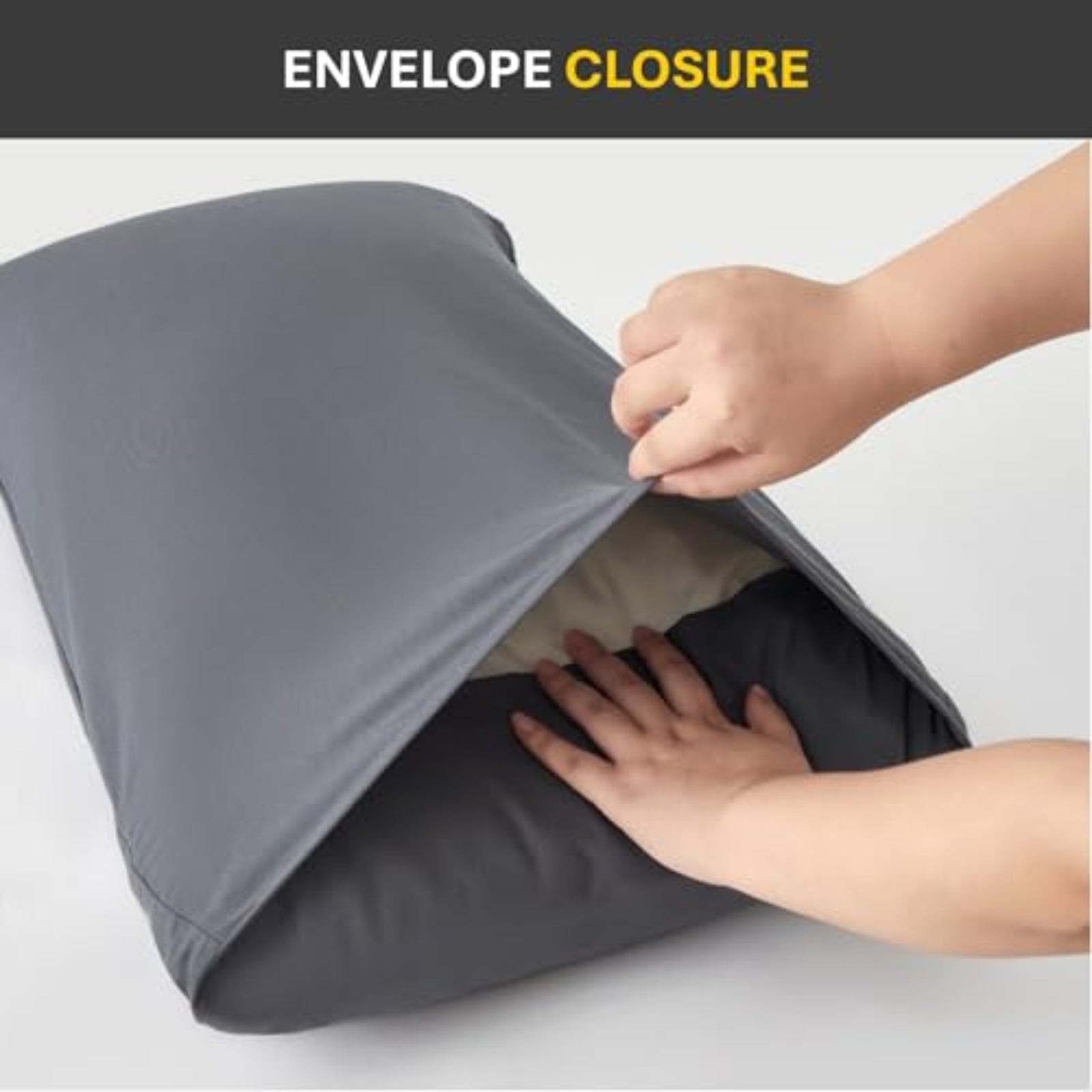 Zipper free pillowcases