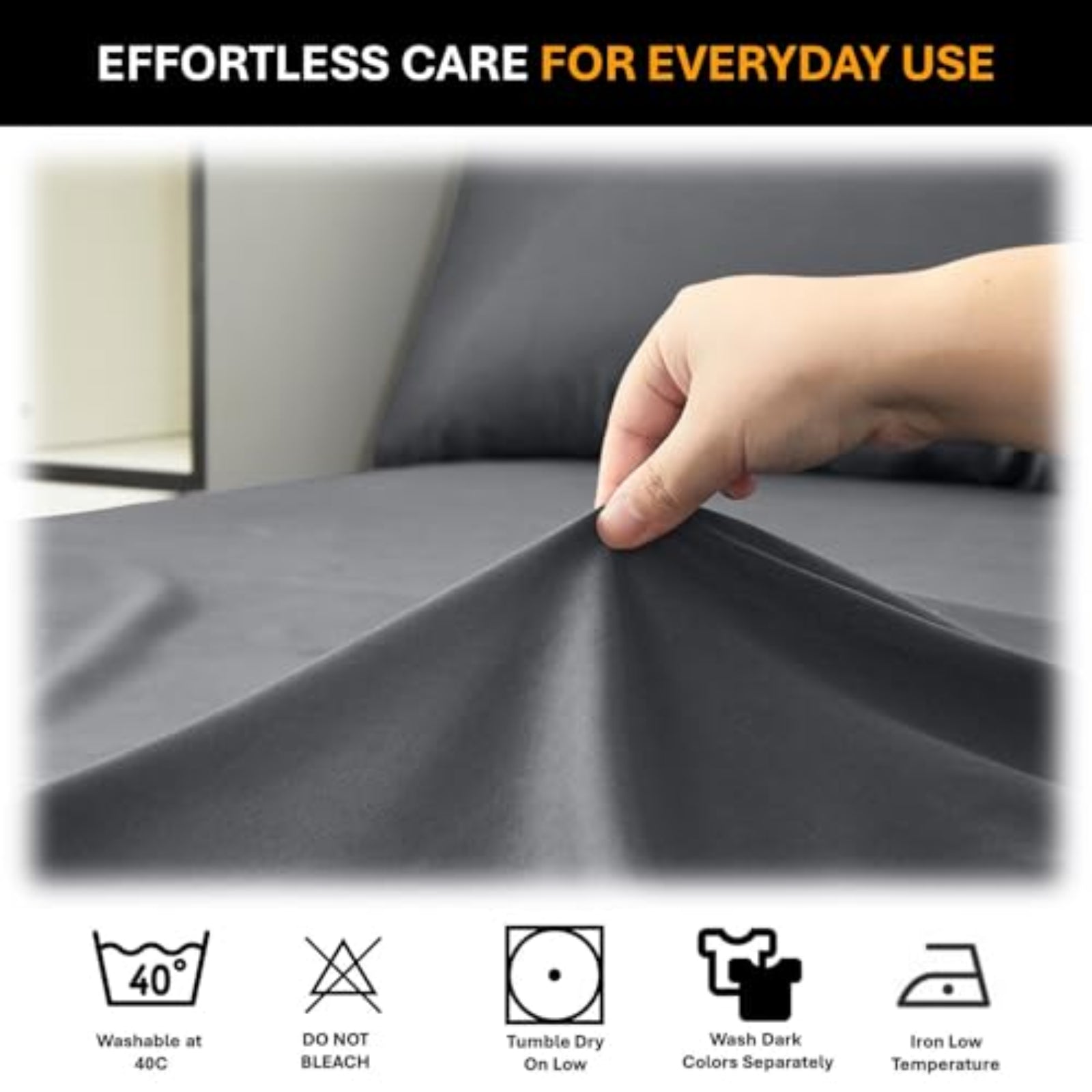 Microfibre Fitted Sheet Wash Care
